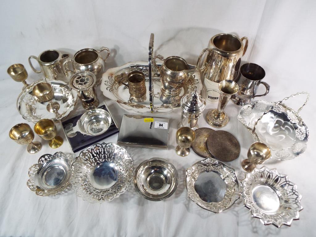 A large collection of good quality plated ware to include bowls with pierced decoration,
