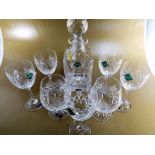 Five Edinburgh crystal drinking glasses,