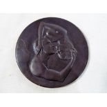 Matthew Holland - a cast bronze medal entitled 'The Promise' cast by the Bigbury Mint,