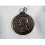 An early 20th century silver medal, obverse head of G Gallienti facing left, 1849-1916, 3.