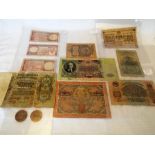 Notaphily - a small collection of early 20th century and later bank notes,