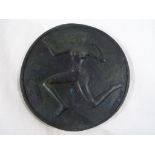 Dhruva Mistry - a cast bronze medal by D Mistry entitled 'The Dark One' for the British Art Medal