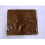 Heinrich Kautsch (1859-1943) - a bronze plaque obverse Charles Delagrave, bust facing left,