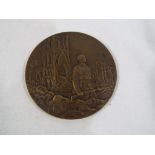 Charles Samuel (Belgian 1862-1939) - a World War I bronze medal designed by Ch.