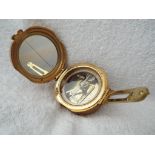 D W Brunton Compass - a brass cased replica by Nauticalia with all the moving parts and operations