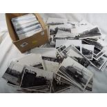 Railway - approx 350 largely postcard size real photos depicting railway engines,