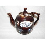 Bargeware - a large lidded teapot,