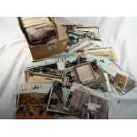 Over 500 UK topographic postcards with a few subject, real photos, street scenes, animals,