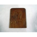 R Neuberger - a uniface bronze plaque depicting image of Franz Peter Schubert,