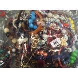 A sealed bag of unsorted costume jewellery