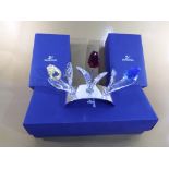 Swarovski Crystal - Trio of Renewal Crystal Tulips, a Red Tulip, a Blue Tulip and a Yellow Tulip,