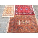 Three rugs measuring approx 60cm x 90,