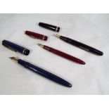 Three vintage pens, Parker Sentor Duofold with 14k gold nib,