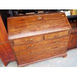 A Georgian mahogany bureau,