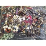 A sealed bag of unsorted costume jewellery