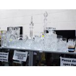 A large quantity of various cut glassware.