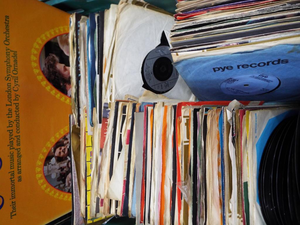 A large collection of vinyl, approximately 40 x 33.