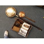 A good mixed lot to include a brass bed-