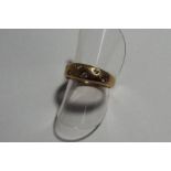 A lady's hallmarked 9ct gold and cz ring