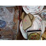 A good lot to include 2 glass decanters,