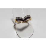 A lady's hallmarked 9ct gold and 0.33 ca