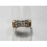 A lady's 14 carat yellow gold ring set w