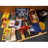 A good mixed lot to include child's rocker, a Holografx,