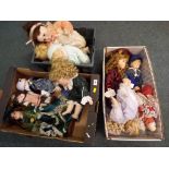 Dolls - A collection of 11 good quality dress dolls from the Leonardo collection,