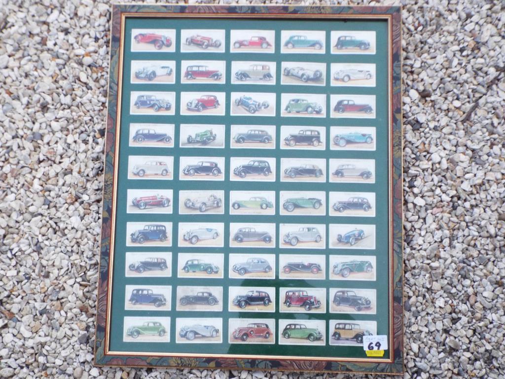 A set of 50 Player's cigarette cards depicting mid 20th century motor cars and racing cars