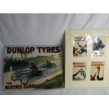 Guinness - four humorous Guinness prints and a modern metal sign advertising Dunlop tyres (2)