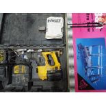 A good lot to include a B & Q Precision Deepcut Mitre Saw and a Dewalt 24 volt air cooled hand