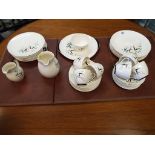 A tea service comprising approximately 41 pieces by Royal Doulton in the Bamboo pattern D.