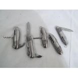 Five multi function pocket knives (all unused)