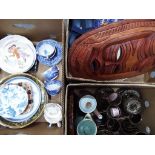A mixed lot to include ceramic tableware, teacups, saucers, commemorative plates,