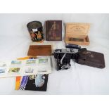 A good mixed lot to include a vintage Agfa Billy record 1 camera in leather case,