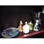 A good mixed lot of ceramics to include a Royal Doulton lady figurine entitled 'Julia' HN 2705,