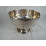 A George V hallmarked silver rose bowl, Sheffield assay 1912, maker's mark HA (Atkin Brothers),