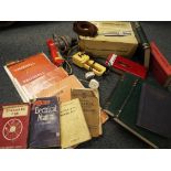 A good mixed lot to include a Sharp vintage radio, a vintage drill, a leather vintage belt,