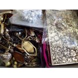 A large quantity of costume jewellery to include some silver stamped 925