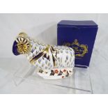 Royal Crown Derby - a paperweight depicting a Ram,