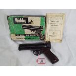 A Webley senior air pistol circa 1950 0.22 cal. Est.