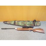 A good quality .22 cal (5.5 mm) Hatsan Edgar Brothers air rifle model No, MOD.