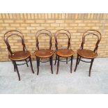 A set of 4 bentwood chairs