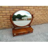A Victorian two drawer swing dressing table mirror Est £40 - £60