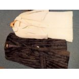 Vintage clothing - a vintage lady's fur coat approximately 100 cm (l) and a Dereta of London 100%