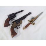 Two replica pistols to include a Schofield Model 1875 Single Action Break-Top Revolver,
