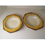 Clarice Cliff - a pair of Honeyglaze grapefruit dishes - Est £30 - £50