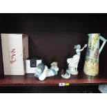 A good mixed lot to include a Nao by Lladro figurine, inscribed to the base No 1298, boxed,