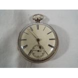 A good quality Silver cased pocket watch, key wind movement, signed Barnett, Liverpool,