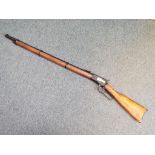A replica Winchester 'long gun' underlever rifle with moving underlever action